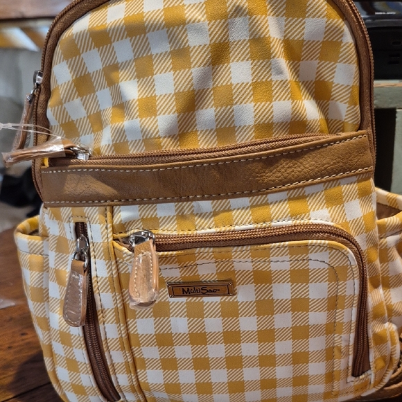 MultiSac Yellow Checkered Backpack - Picture 1 of 7